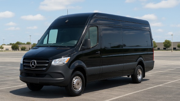 Exterior of Charter Bus Company Columbia's 14 Passenger Sprinter Limousine in Columbia