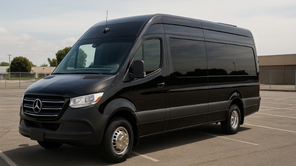 Exterior of Charter Bus Company Florissant's 14 Passenger Sprinter Limousine in Florissant