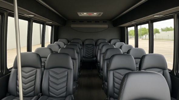 Interior of Charter Bus Company St Louis's 25 Passenger Mini Bus in St Louis