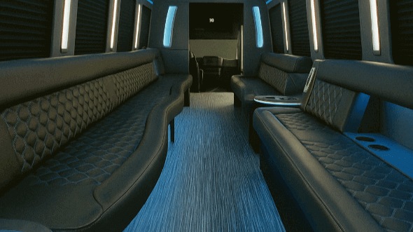 Interior of Charter Bus Company Florissant's 50 Passenger Party Bus in Florissant