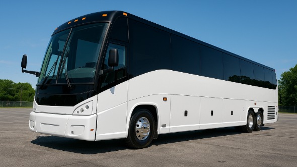 Exterior of Charter Bus Company O'Fallon's 50 Passenger Party Bus in O'Fallon