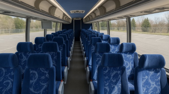 Interior of Charter Bus Company St Louis's 55 Passenger Charter Bus in St Louis