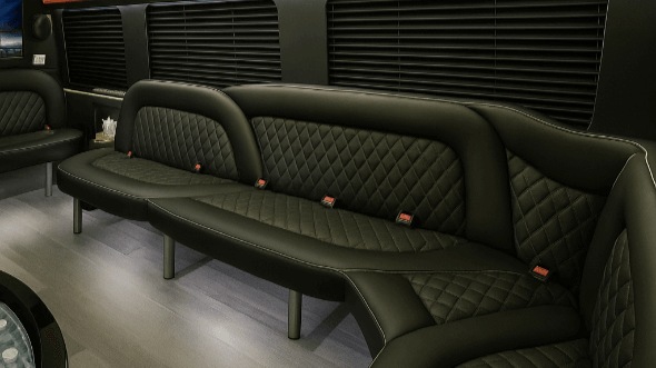 st louis 18 passenger party bus interior