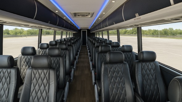 54 passenger charter bus interior